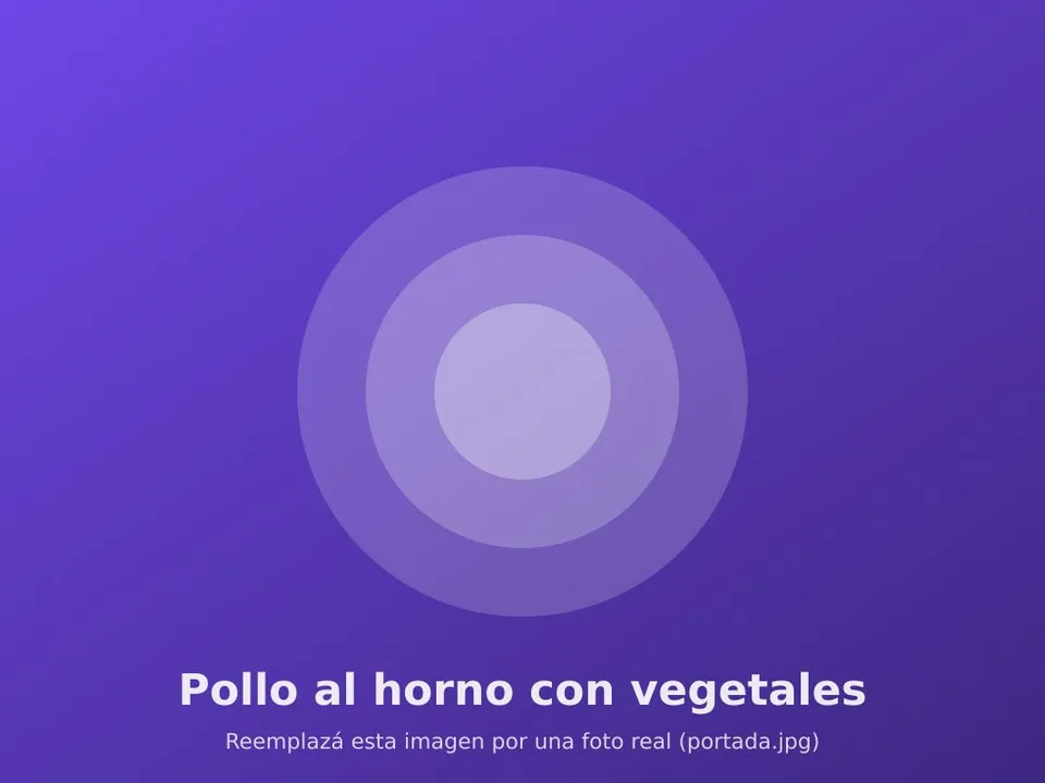 Bandeja de horno con muslos de pollo dorados y vegetales asados